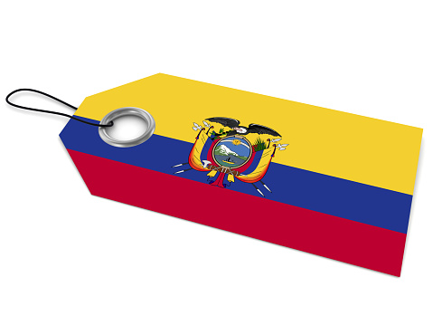 Made in Ecuador flag tag