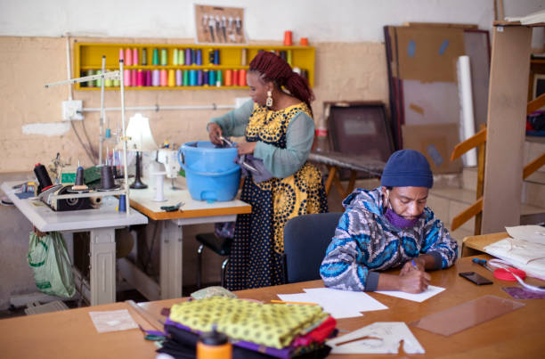 istock African fashion designers at work in their studio. 1257401401