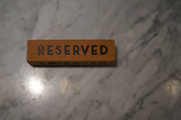 istock Block the reservation (Reserved) was written 1257403430