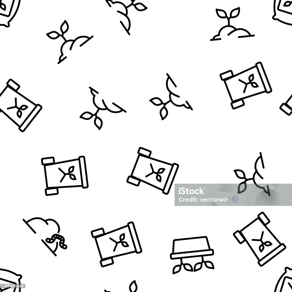 Compost Pattern Vector Compost Ground Soil Vector Seamless Pattern Stock Illustration ...