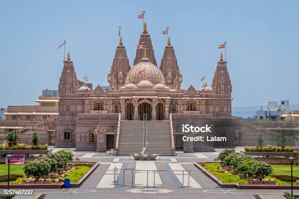 Isolated Image Of Shree Swaminarayan Temple Ambegaon Pune Maharashtra India Stock Photo - Download Image Now