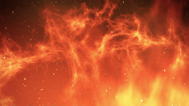 istock The Sun with Large Solar explosions, Realistic Red Planet 1257407351