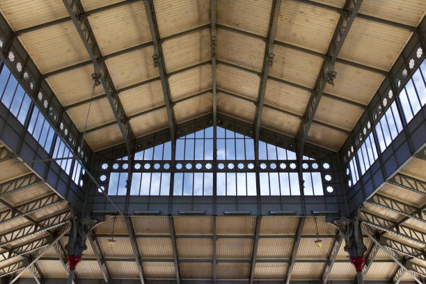 istock Frame and metal beams in a  vintage hall 1257407581