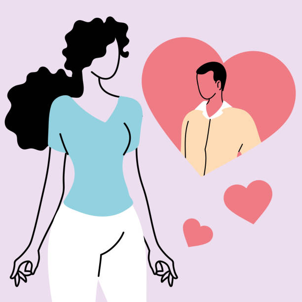 istock woman in doubt thinks of man in love, man inside the thought bubble 1257411077