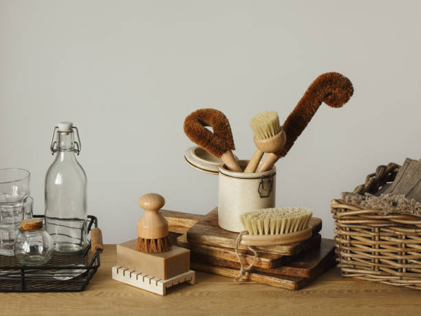istock Set of eco-freindly kitchen cleaning tools 1257414979