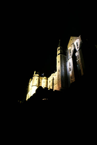 istock Light-up in Le Mont-Saint-Michel night view 1257416335