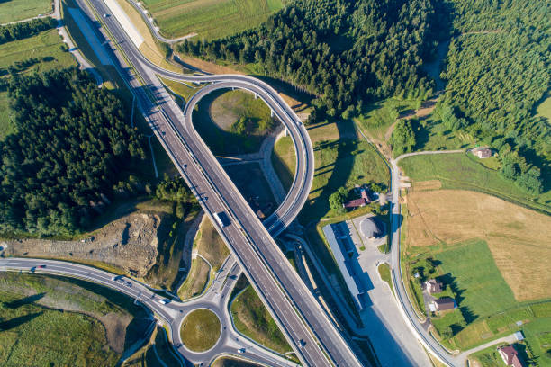 istock Highway junction on Zakopianka in Poland 1257417610