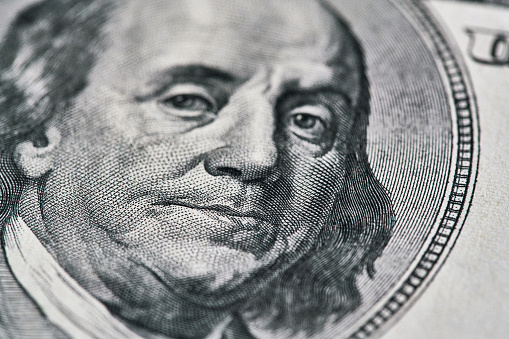 US Dollar Banknote close-up