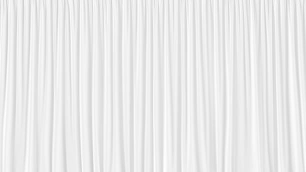 Beautiful white silk waving curtains abstract background
