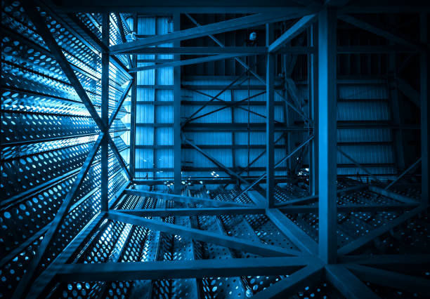 Metal building structure of factory roof