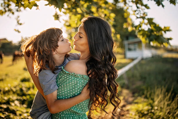 istock Mother and son in nature 1257424657