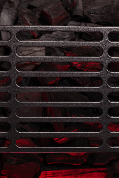 istock Metal barbecue grill over hot coal 1257443861