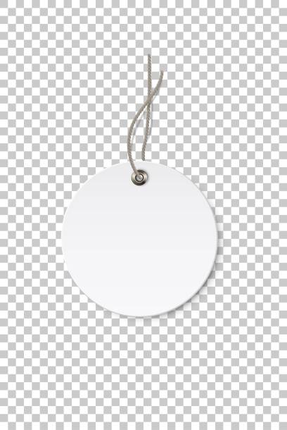 istock Blank white circle paper price tag isolated on transparent background 1257444998