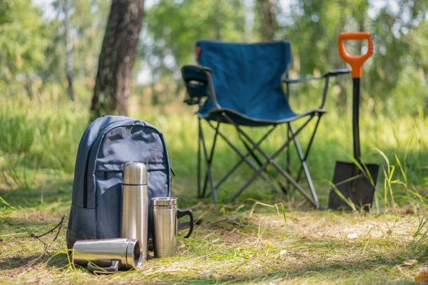 istock Tourist equipment. 1257446070
