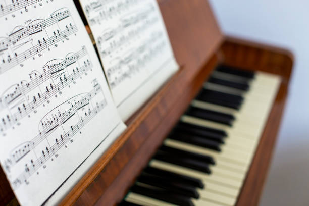 istock Piano sheet music ready to play. 1257448403