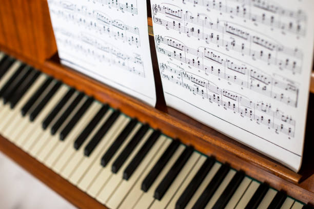 istock Piano sheet music ready to play. 1257448407