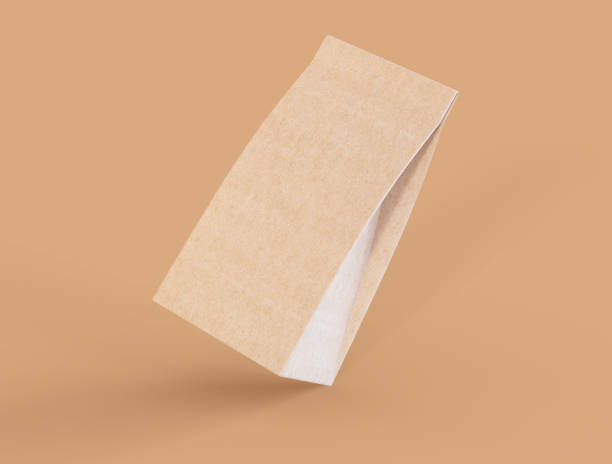 istock 3D Illustration. Take away paper bag mockup. 1257449517