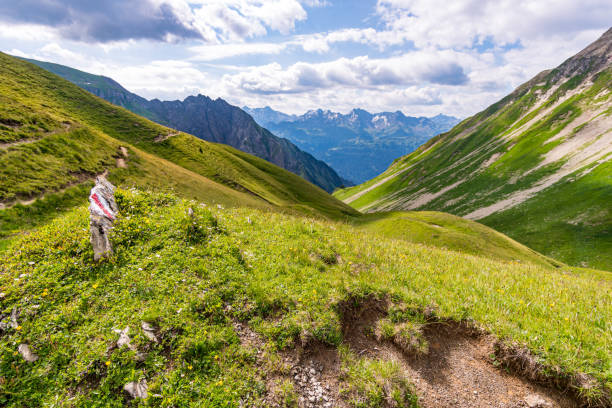 istock Fantastic hike in the Lechquellen Mountains in Vorarlberg Austria 1257452373