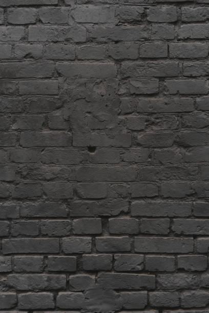 istock brick black wall texture. background of a old brick house. 1257454650