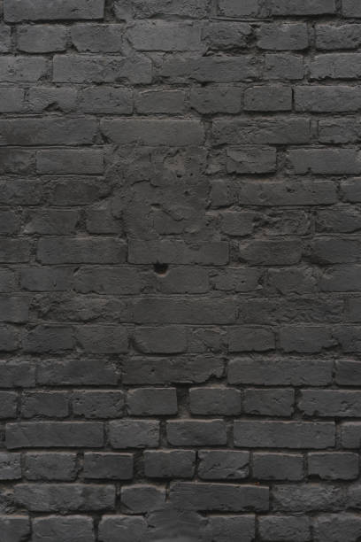 istock brick black wall texture. background of a old brick house. 1257454657
