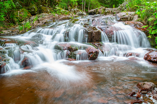 Beautiful Mountain creek and waterfalls of Old Mountain, Stara planina, Republic  of Serbia