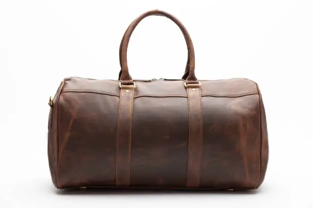 Photo of duffel bag travel case leather holdall valise fashion modern