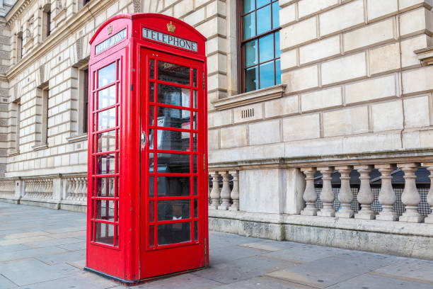 istock Red telephone box (booths) in London 1257456855