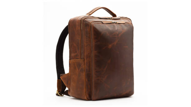 backpack leather bag brown baggage modern fashion accessory design