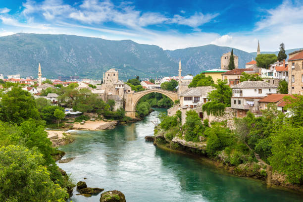 istock The Old Bridge in Mostar 1257463611