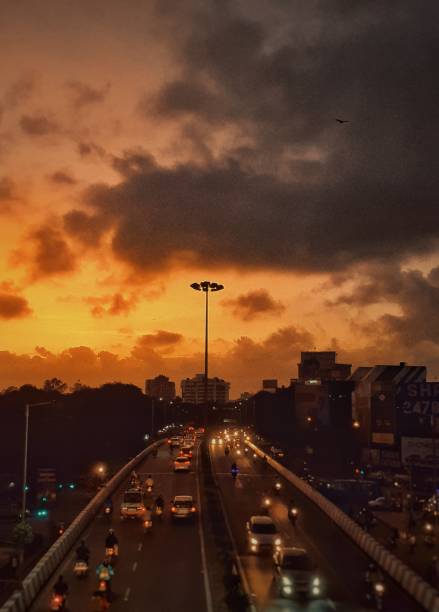 istock Busy city sunset 1257468477