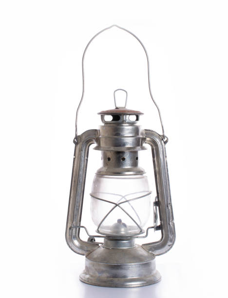 istock An old twentieth century kirosin lamp on a white background. 1257469242