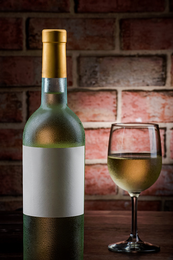 White Wine Bottle with Glass of Wine (Click for more)