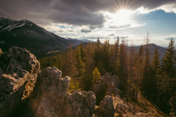 Tatra Mountains National Park seen from Gesia Szyja. Zakopane, Lesser Poland, Poland.