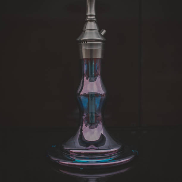 istock part of the hookah, modern design, on a black background. 1257482796