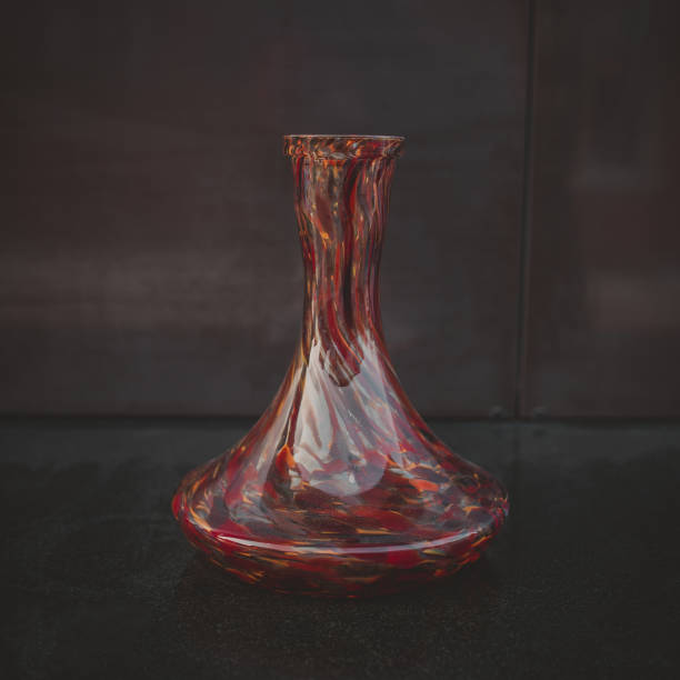istock part of the hookah, modern design, on a black background. 1257482875