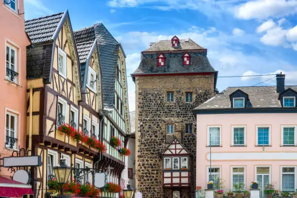 Half-timbered houses on Burgplatz castle square, Linz am Rhein, Rhineland-Palatinate, Germany, Europe