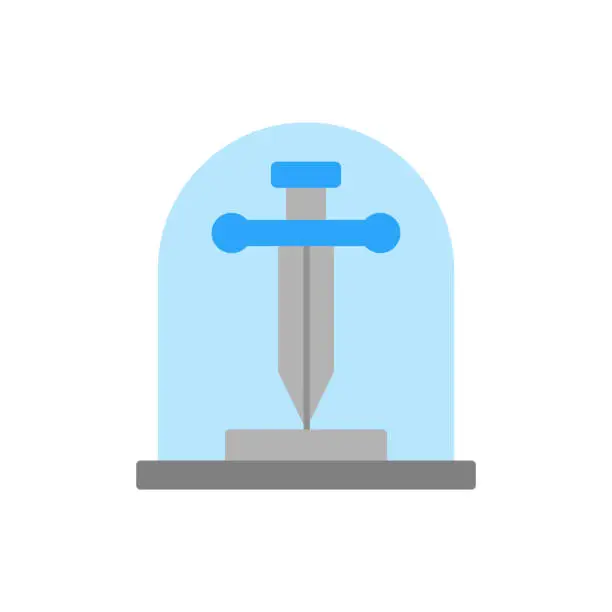 Vector illustration of Sword, museum icon. Simple color vector elements of historical things icons for ui and ux, website or mobile application