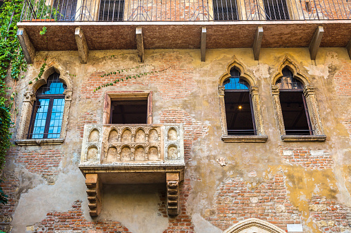 Romeo and Juliet  balcony  in Verona, Italy