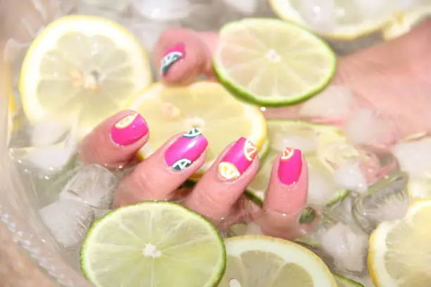 Photo of Lemons and Limes Nail Art Design