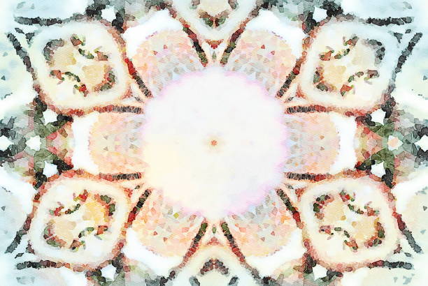 A Mandala Pattern Background in a Watercolour Art Style Effect. Because sometimes you might want a more illustrative image for an organic look.