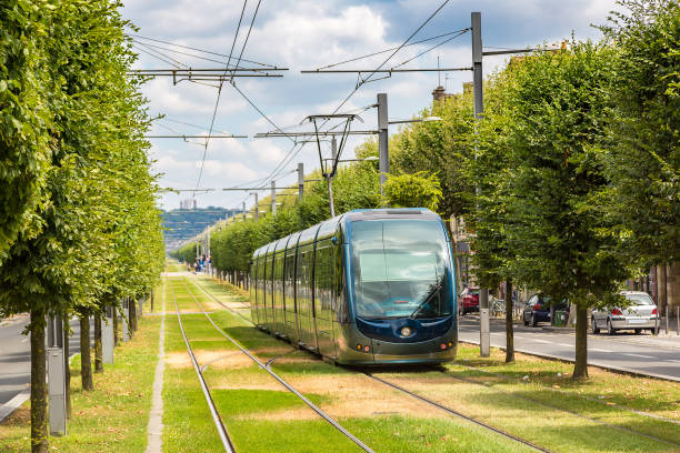 istock Modern city tram in Bordeaux 1257497892