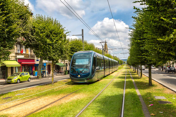 istock Modern city tram in Bordeaux 1257497927