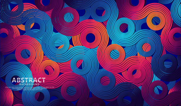 istock Abstract futuristic colorful circle lines shape and waves futuristic Background. vector illustration 1257498752