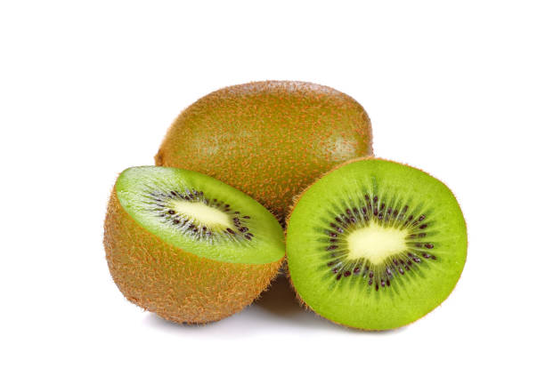istock Kiwi fruit sliced isolated on white 1257507214