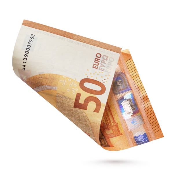 istock Fifty euro banknote isolated on a white background. 1257509107