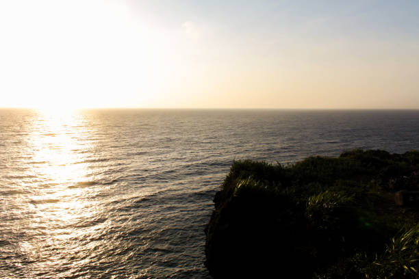 Beautiful sunset sky from Zanpa cape Okinawa