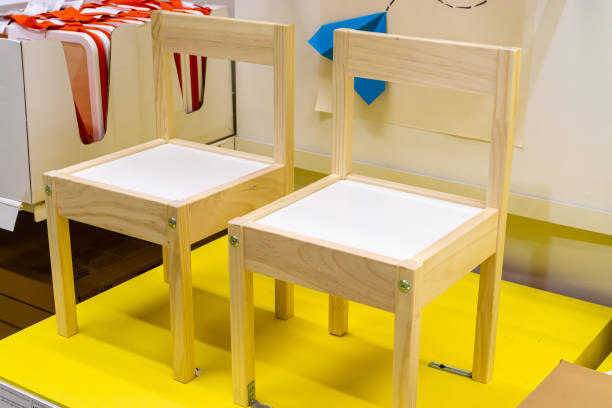 istock Wooden Child Chair 1257510228