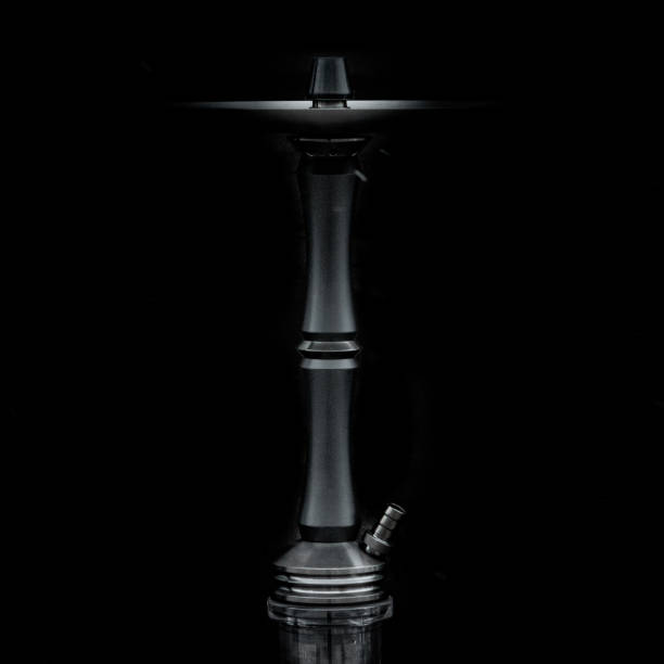 istock part of the hookah, modern design, on a black background. 1257519855