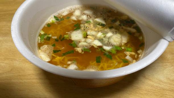 istock Eating cup noodles(instant ramen) in Japan 1257519975