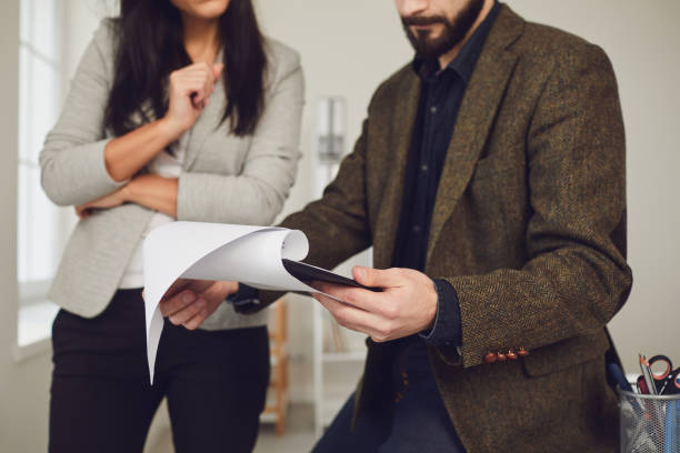istock Discussion meeting business people in a white office. 1257521823
